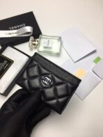 CC CARD HOLDER 11.2 BLACK CALFSKIN SILVER ICON - Image 3