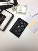 CC CARD HOLDER 11.2 BLACK CALFSKIN SILVER ICON - Image 4