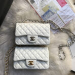 CC MINI 20 BAG IN WHITE CALFSKIN GOLD HARDWARE - Image 3
