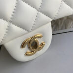 CC MINI 20 BAG IN WHITE CALFSKIN GOLD HARDWARE - Image 4