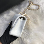 CC MINI 20 BAG IN WHITE CALFSKIN GOLD HARDWARE - Image 6