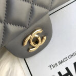 CC MINI 20 BAG IN SHADOW GREY CALFSKIN GOLD HARDWARE - Image 5