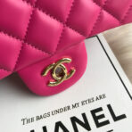CC MINI 20 BAG IN BRIGHT PINK CALFSKIN WITH STRAP - Image 4