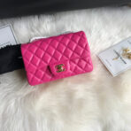 CC MINI 20 BAG IN BRIGHT PINK CALFSKIN WITH STRAP - Image 2