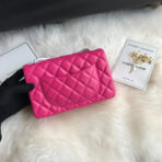 CC MINI 20 BAG IN BRIGHT PINK CALFSKIN WITH STRAP - Image 3