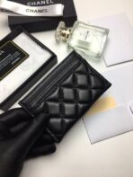 CC BOY CARD HOLDER 11.2 BLACK CALFSKIN GOLD ICON - Image 7