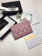 CC BOY CARD HOLDER 11.2 BABY PINK CALFSKIN GOLD ICON - Image 5