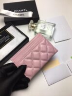CC BOY CARD HOLDER 11.2 BABY PINK CALFSKIN GOLD ICON - Image 7
