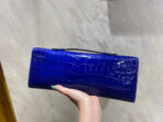 KELLY CUT 31 IN ADMIRAL BLUE SHINNY ALLIGATOR LEATHER WITH SILVER HARDWARE - Image 3