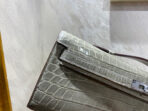 KELLY CUT 31 IN ASH GRAY SHINNY  CROCO-EMBOSSED WITH SILVER HARDWARE - Image 5