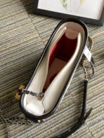 CC MEDIUM 20 HOBO BAG IN WHITE MIX BLACK CALFSKIN WITH STRAP - Image 9