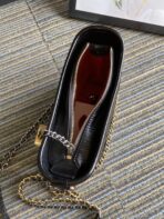 CC MEDIUM 20 HOBO BAG IN BLACK CALFSKIN WITH STRAP - Image 7