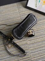 CC MEDIUM 20 HOBO BAG IN BEIGE CREAM MIX BLACK CALFSKIN WITH STRAP - Image 10