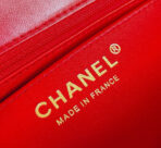 MINI RECTANGLE FLAP BAG 20CM RED PATENT CALFSKIN GOLD HARDWARE - Image 5