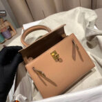 KELLY MINI 20 BAG IN CORAL PINK SMOOTH  WITH GOLD HARDWARE - Image 4