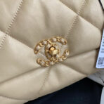 CC MEDIUM 26 FLAP BAG IN BEIGE CREAM LAMBSKIN - Image 4