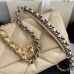 CC MEDIUM 26 FLAP BAG IN BEIGE CREAM LAMBSKIN - Image 5