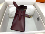 KELLY MINI 20 BAG IN WINE RED SMOOTH  WITH GOLD HARDWARE - Image 5