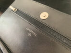 CC MINI 19 CLASSIC WALLET WITH STRAP IN BLACK LAMBSKIN WITH SILVER HARDWARE - Image 8