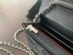 CC MINI 19 CLASSIC WALLET WITH STRAP IN BLACK LAMBSKIN WITH SILVER HARDWARE - Image 10