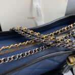 CC ABRIELLE MINI 20 HOBO BAG IN MIDNIGHT BLUE MIX BLACK CALFSKIN - Image 7