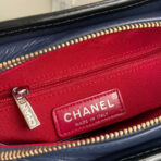 CC GABRIELLE MINI 20 HOBO BAG IN MIDNIGHT BLUE MIX BLACK CALFSKIN - Image 10