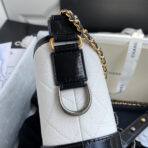 CC GABRIELLE MINI 20 HOBO BAG IN WHITE MIX BLACK CALFSKIN - Image 5
