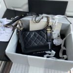 CC ABRIELLE MINI 20 HOBO BAG IN BLACK CALFSKIN - Image 3