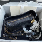 CC GABRIELLE MINI 20 HOBO BAG IN BLACK CALFSKIN - Image 6
