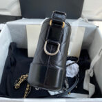 CC GABRIELLE MINI 20 HOBO BAG IN BLACK CALFSKIN - Image 10
