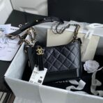 CC ABRIELLE MINI 20 HOBO BAG IN BLACK CALFSKIN - Image 2