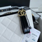 CC ABRIELLE MEDIUM 28 HOBO BAG IN BLACK MIX WHITE CALFSKIN - Image 4