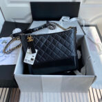 CC ABRIELLE MEDIUM 28 HOBO BAG IN BLACK CALFSKIN - Image 2