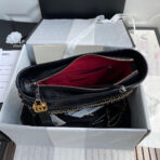CC GABRIELLE MEDIUM 28 HOBO BAG IN BLACK CALFSKIN - Image 8