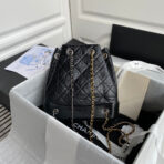 CC GRABRIELLE SMALL 24 BACKPACK IN BLACK CALFSKIN - Image 3