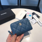 CC ZIPPED COIN BASIC PURSE 11 AEGEAN CALFSKIN GOLD ICON - Image 2