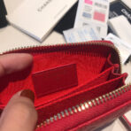 CC ZIPPED COIN BASIC PURSE 11 RED CALFSKIN GOLD ICON - Image 5
