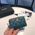 CC ZIPPED CAVIAR PURSE 11 OCEAN CALFSKIN GOLD ICON - Image 2