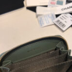 CC ZIPPED CAVIAR PURSE 11 TURQUOISE CALFSKIN GOLD ICON - Image 10