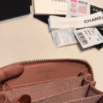CC ZIPPED CAVIAR PURSE 11 PEACH CALFSKIN GOLD ICON - Image 8