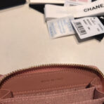 CC ZIPPED CAVIAR PURSE 11 PEACH CALFSKIN GOLD ICON - Image 10