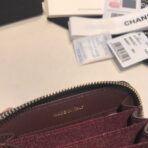 CC ZIPPED CAVIAR PURSE 11 BLACK CALFSKIN GOLD ICON - Image 7