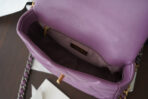 19 FLAP BAG 30 PURPLE GOATSKIN GOLD HARDWARE - Image 6
