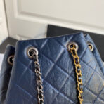 CC GRABRIELLE SMALL 24 BACKPACK IN MIDNIGHT BLUE MIX BLACK CALFSKIN - Image 6