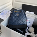 CC GRABRIELLE SMALL 24 BACKPACK IN MIDNIGHT BLUE MIX BLACK CALFSKIN - Image 2