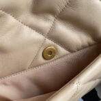 CC LARGE 30 FLAP BAG IN BEIGE CREAM LAMBSKIN - Image 6