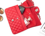 FLAP BAG MEDIUM 25CM RED CAVIAR SILVER HARDWARE - Image 3