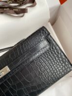 KELLY CUT 31 IN BLACK ALLIGATOR LEATHER  WITH SILVER HARDWARE - Image 4