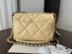 19 FLAP BAG 30 LIGHT YELLOW GOATSKIN - Image 10