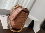 19 FLAP BAG 30 BROWN GOATSKIN - Image 9